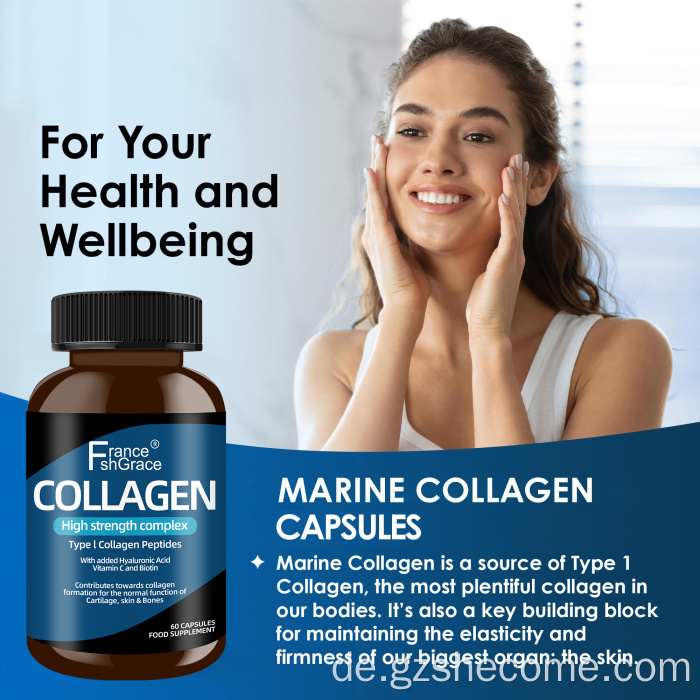 Bio -Marine -Kollagenpeptidekapseln mit Vitamin C